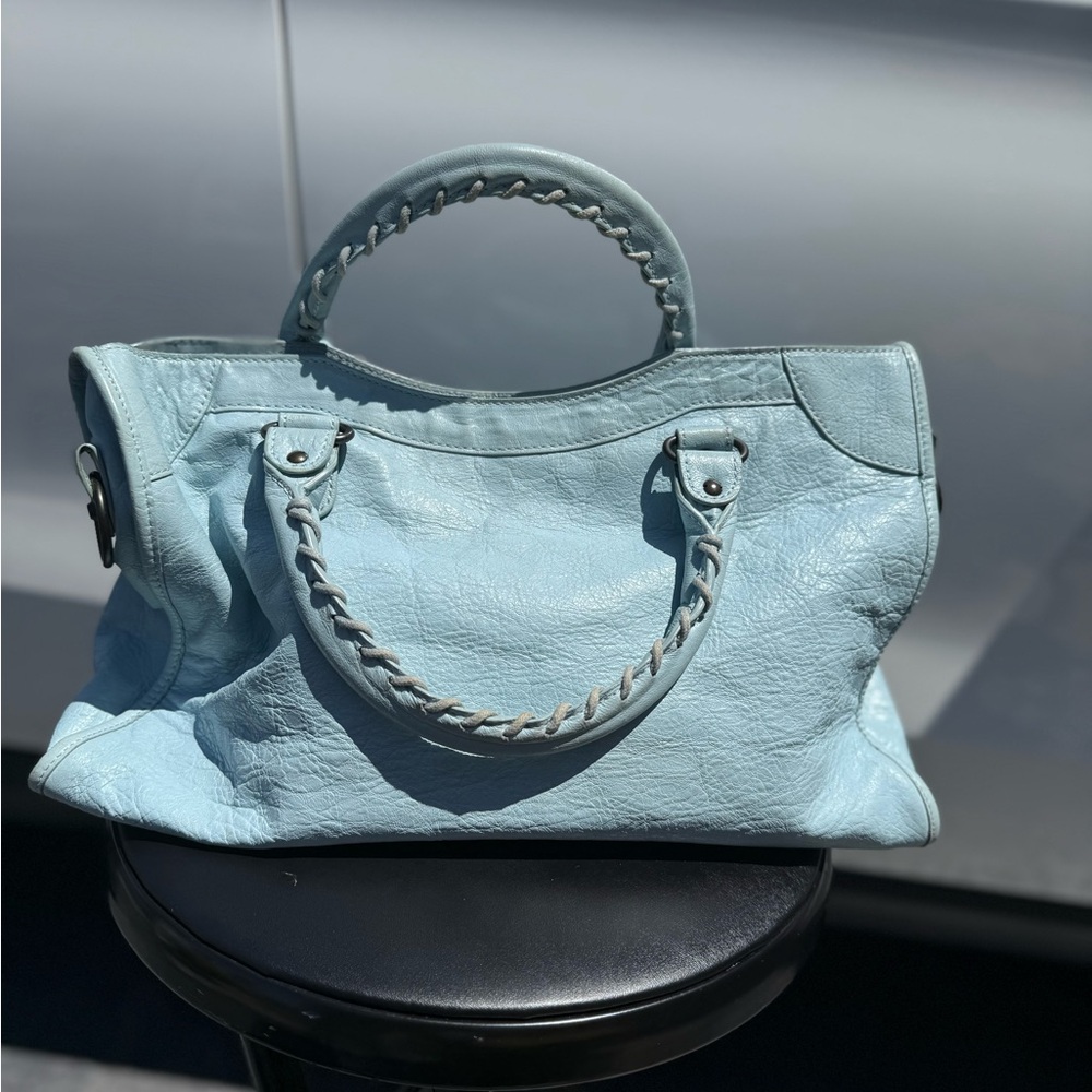 Elegant Light Blue Handbag - Picture 11 of 11